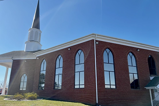 church reflective window tint