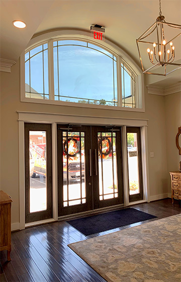 realty company entryway window tint